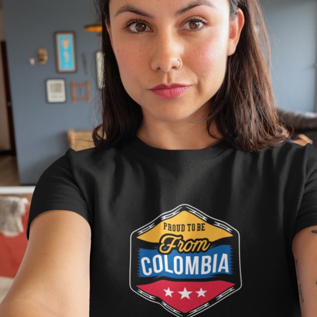 Orgulho de ser da Camisa T Colômbia (Proud to be from Colombia T Shirt)