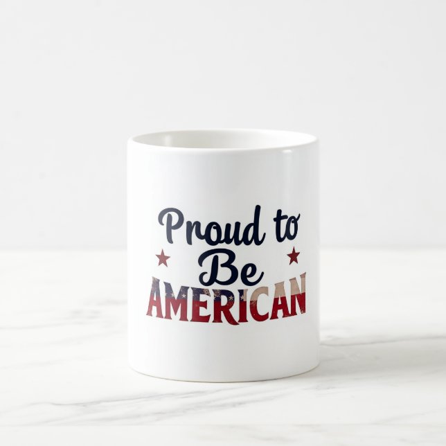 Orgulho de ser uma caneca de café Patriótica Ameri (Centro)