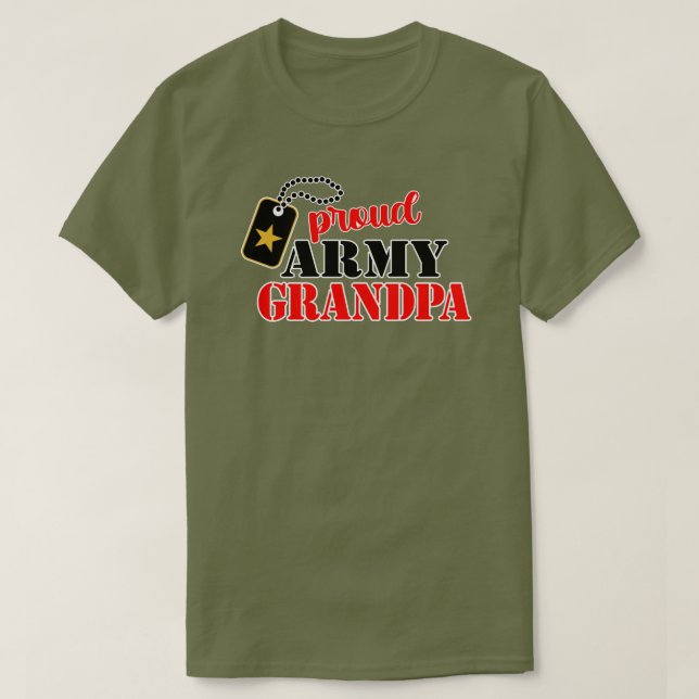 Orgulho do avô do Exército dos EUA - Camisa de T (Frente do Design)