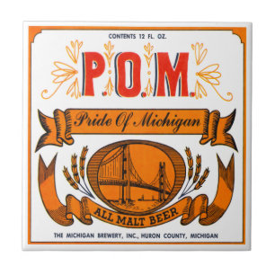 Orgulho do azulejo da cerveja de Michigan