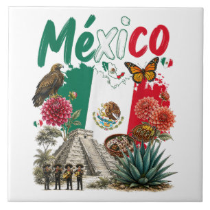 Orgulho do Patrimônio Mexicano Bandeira Mexicana