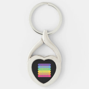 Orgulho em cores arco-íris chaveiro