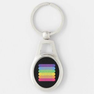 Orgulho em cores arco-íris chaveiro