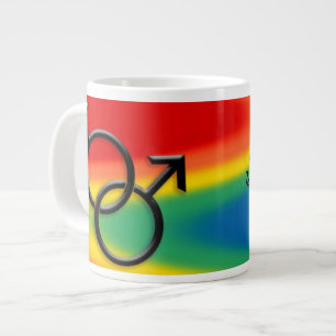 Orgulho gay de Café Xícara Arco-Íris Adorável Xíca