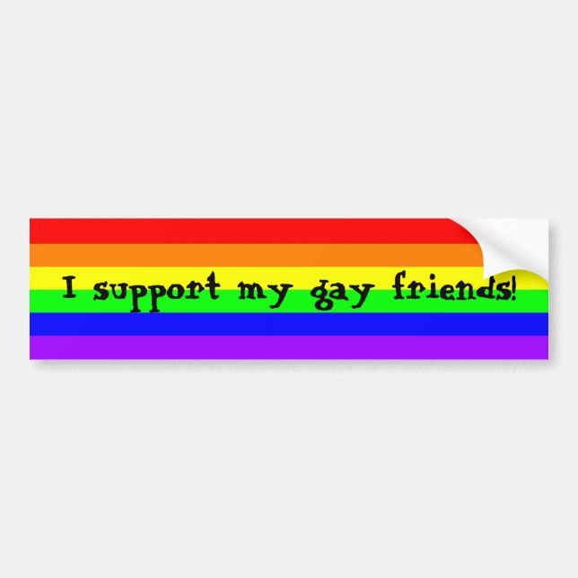 Orgulho gay do arco-íris LGBTQ Adesivo (Frente)