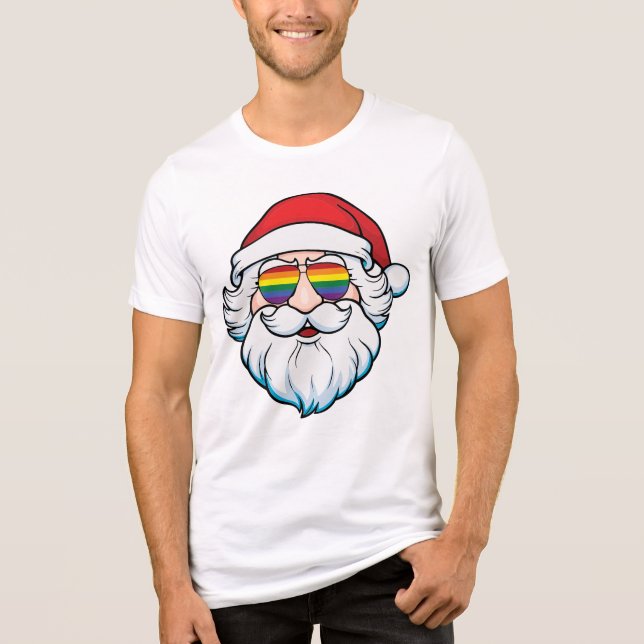 Orgulho gay LGBT Legal Trendy Papai Noel Natal (Frente)