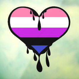 Orgulho Genderfluid Coração Gotejante