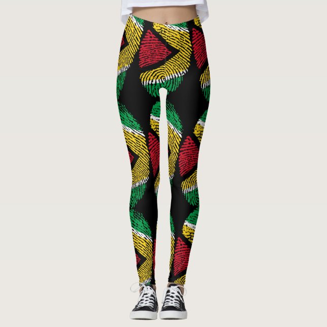 Orgulho Guianês DNA: Leggings de Sinalizador de Im (Frente)
