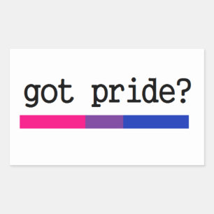 Orgulho obtido? Etiqueta bissexual do orgulho do