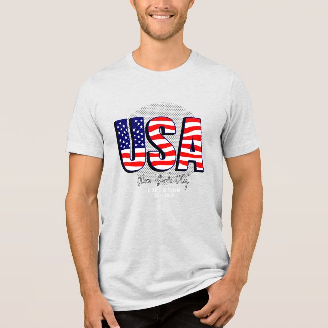 Orgulho Patriótico: EUA Core Denim (Frente)