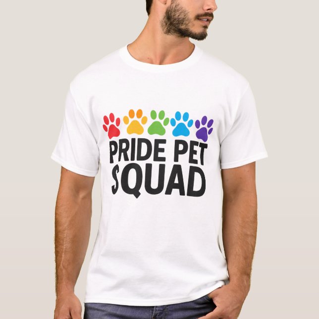 Orgulho Pet Esquadrão arco-íris Imprima Camisa LGB (Frente)