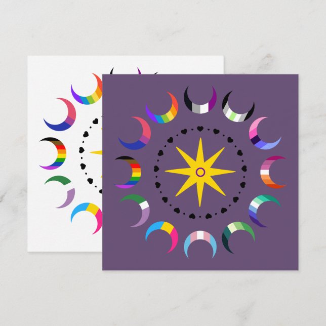 Orgulho Queer Crescent Moons   (Frente/Verso)