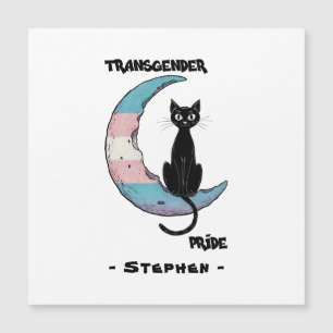 Orgulho Transgênero - Gato Negro na Lua de Sinaliz