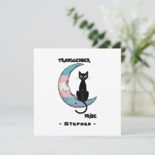 Orgulho Transgênero - Gato Negro na Lua de Sinaliz