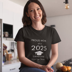 Orgulhosa Mãe da Camisa de Texto Branca do Boné 20