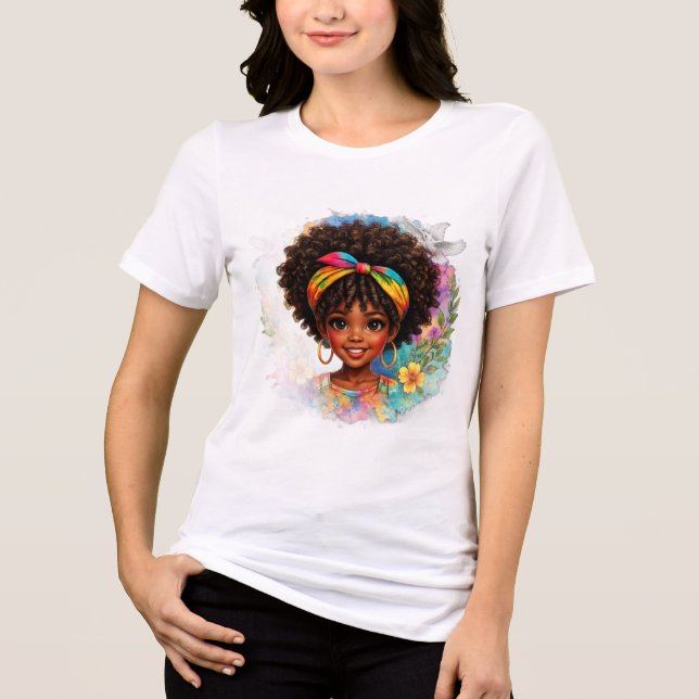 Orgulhosa Menina Afro | Arte de Diversidade e Amor (Frente)