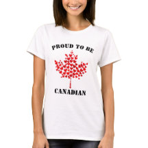 Orgulhoso de ser camiseta cardíaca canadense Maple