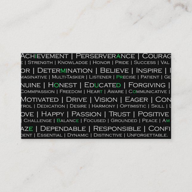 Orgulhoso De Ser Eu Cartão de visita Profissional (Frente)