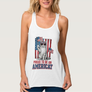 Orgulhoso Por Ser Um Gato Patriota Americat Camisa