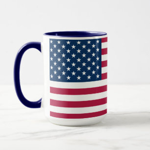 Orgulhosos Americanos   Caneca Grande de 15 oz com