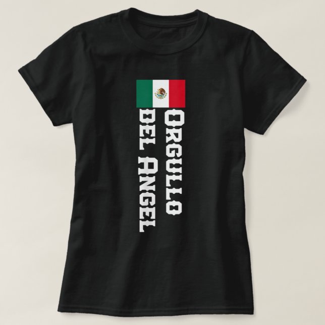 Orgullo Del Angel Sobrenome Mexicano Camisa Para H (Frente do Design)