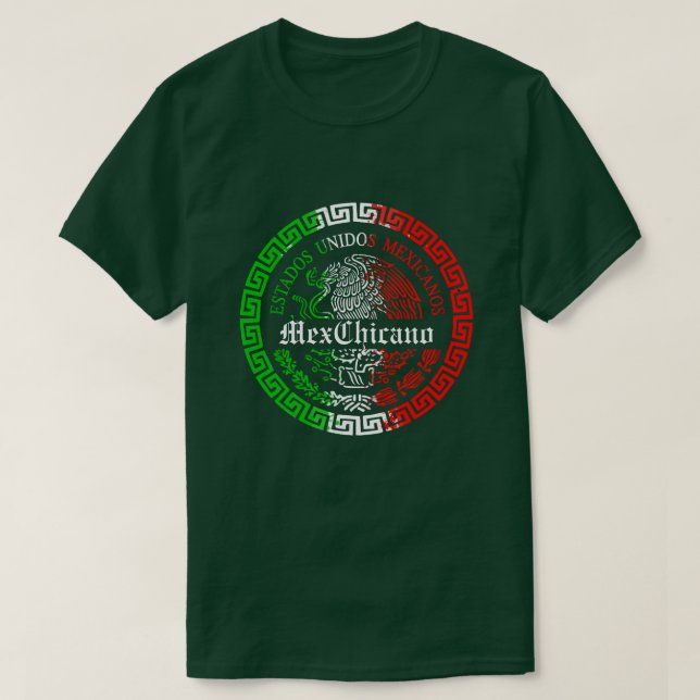 Orgullo Mexicano Camisa personalizada Chicano (Frente do Design)