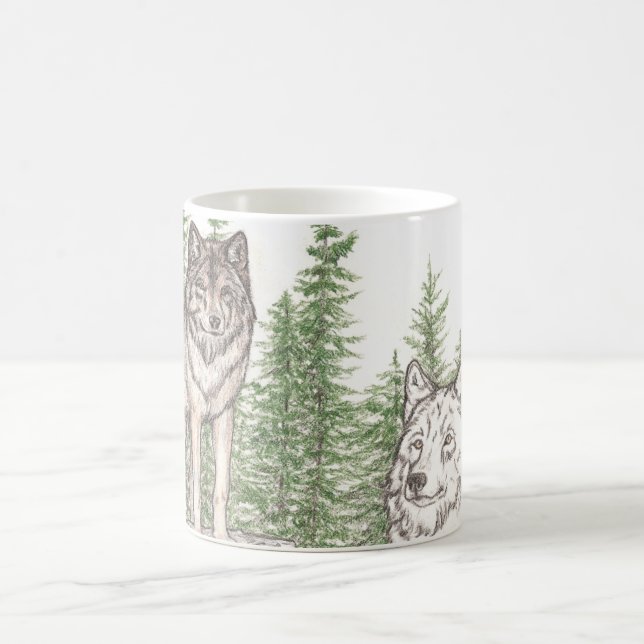 Orientação da caneca de café do lobo (Centro)