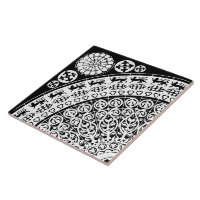 Orientação de Diamante Preto e Branco Intrincado