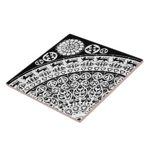 Orientação de Diamante Preto e Branco Intrincado