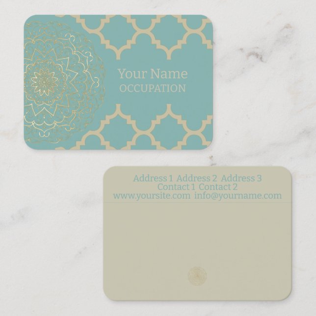 Oriental Mandala - Cartão de visita (Frente/Verso)