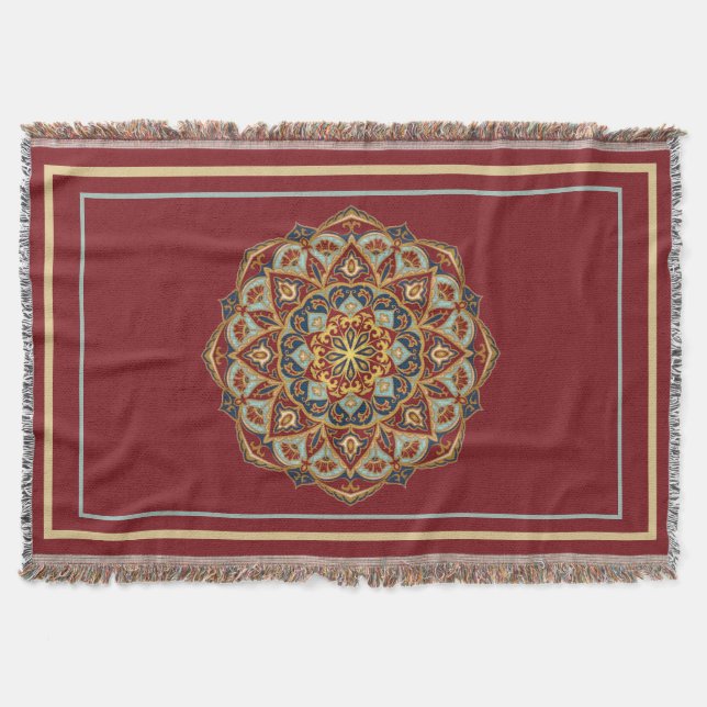 Oriental Mandala - Jogue o cobertor (Frente)