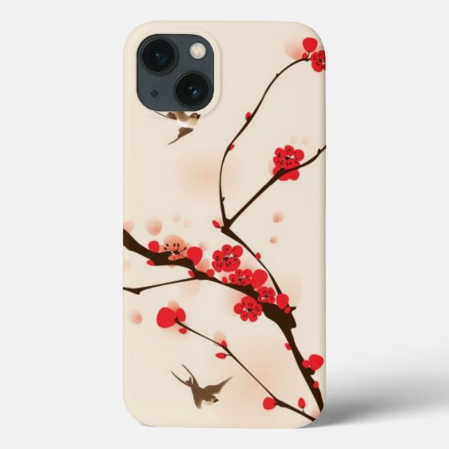 Oriental style painting, plum blossom in spring 3 (Verso)