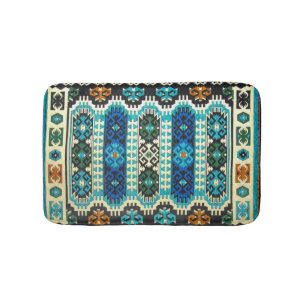 Oriental turco tapete azul verde azul