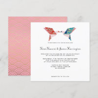 Origami Doves | Convite Para Casamento