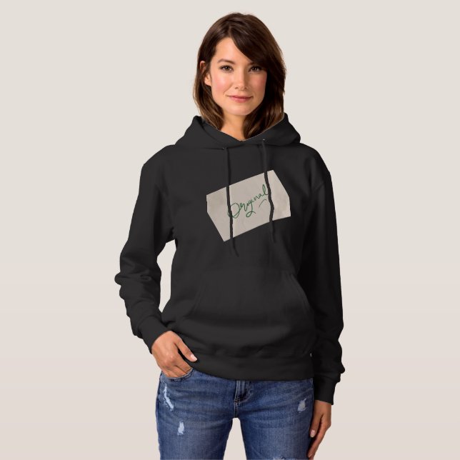 original 1 Black Women's Pullover Hoodie  (Frente Completa)