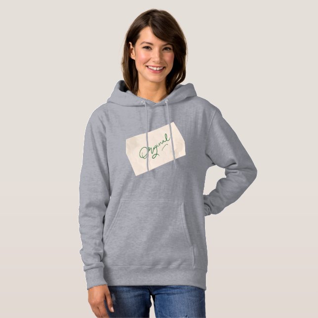 Original 1 Grey Women's Pullover Hoodie  (Frente Completa)