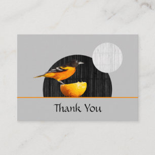 Oriole Bird Obrigado Cartão de visita