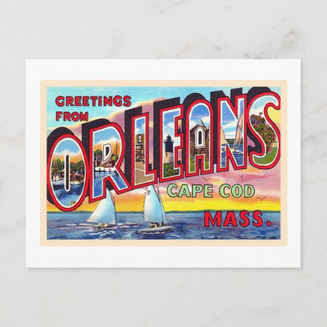 Orleans Cape Cod Massachusetts MA Cartão Postal An (Frente)
