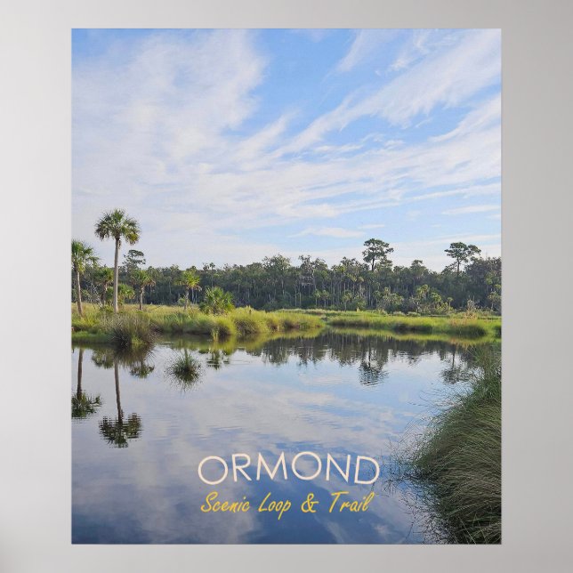 Ormond Scenic Loop and Trail Poster de viagens (Frente)