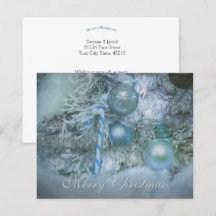 Ornações de Orçamento Feliz Natal Feriado Azul