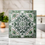 Ornament mosaico oriental floral<br><div class="desc">Ornament mosaico floral oriental - tons verdes</div>
