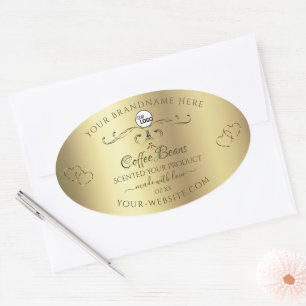 Ornamentado Dourado de luxo Etiquetas de produto C