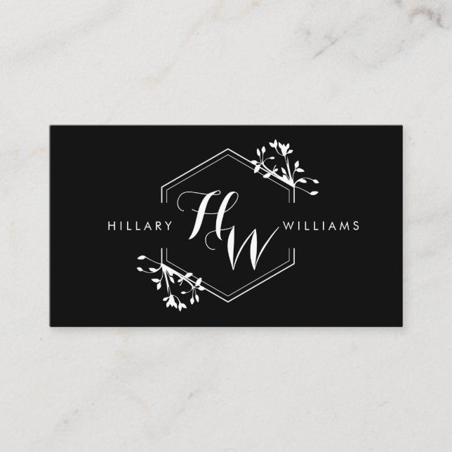 Ornamentado Emblem de Cartão de visita e monograma (Frente)