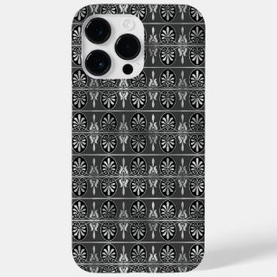ORNAMENTADO PRETO E PADRÕES PRATA