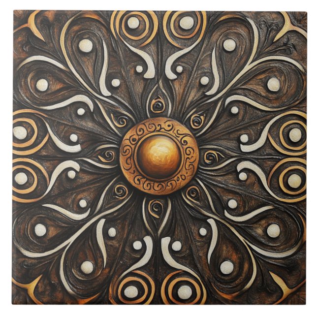 Ornamentado Scrollwork com o Ouro Center 4 (Frente)