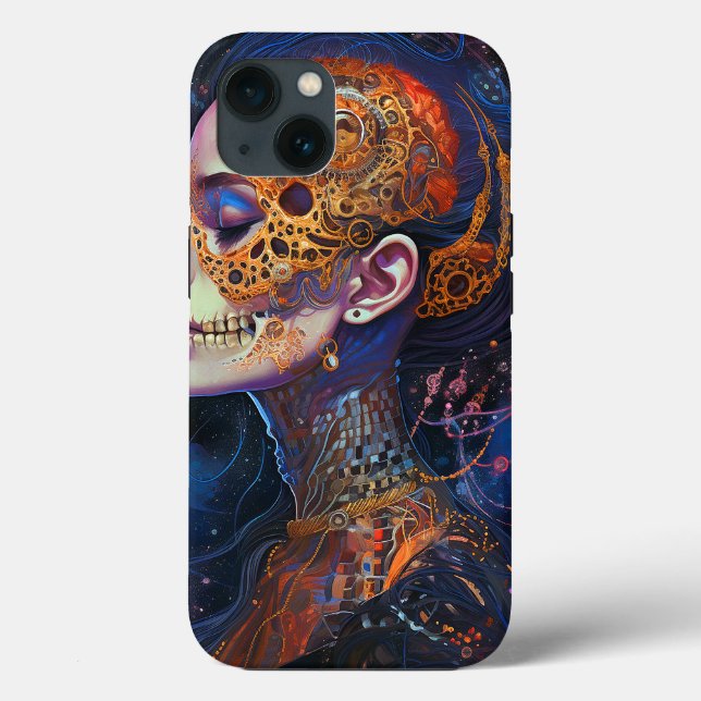 Ornamentado Skull Woman Surreal Art (Verso)