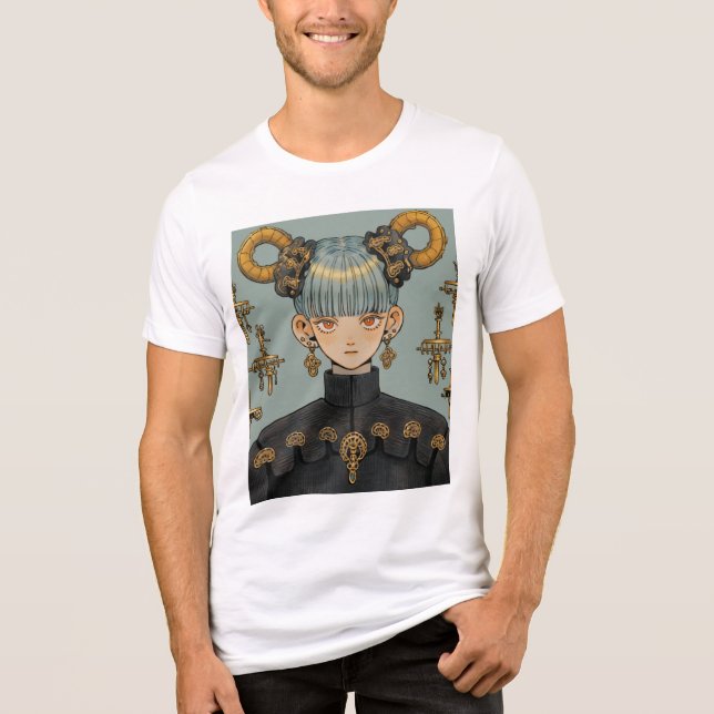 Ornamentado Steampunk Fantasy Animy Girl (Frente)