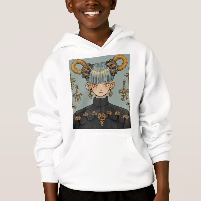 Ornamentado Steampunk Fantasy Animy Girl (Frente)