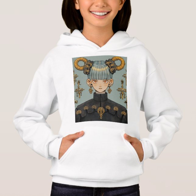 Ornamentado Steampunk Fantasy Animy Girl (Frente)