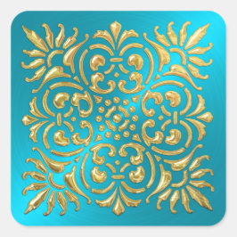 Ornamentado Turquoise e adesivo de aspecto em rele